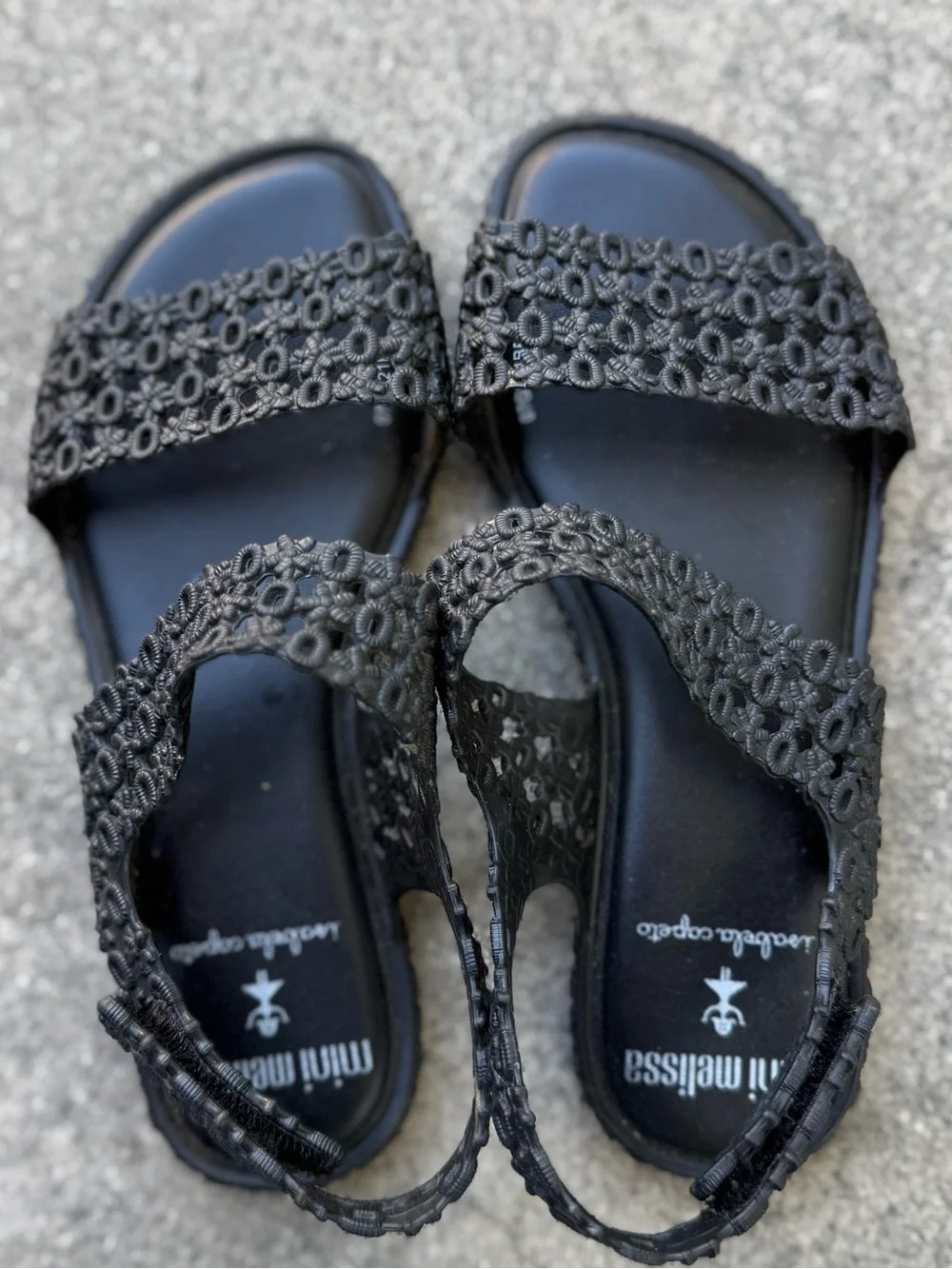Mini Melissa Panc + Isabela Capeto Sandals black size 12